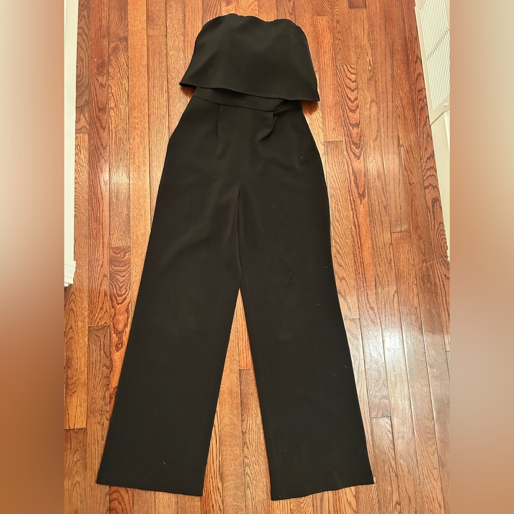 Express black strapless jumpsuit size 0